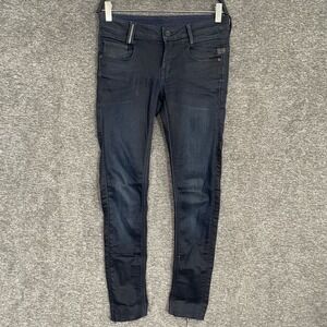 G-Star Radar‎ Smith Women Deep Blue Skinny Slim Stretch Jeans 26x32 (28x28) GS01